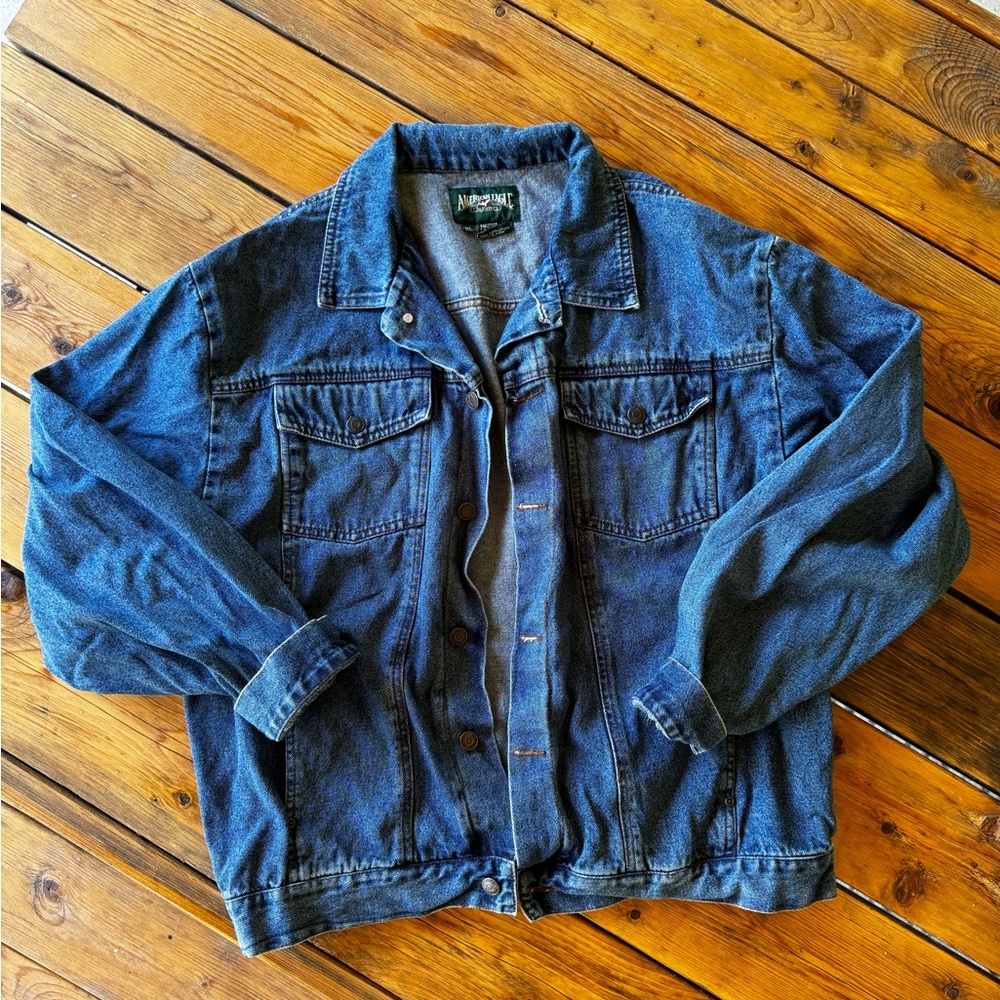 EUC Vintage 90s American Eagle Denim Blue Jean Jacket oversized Womens Men’s XL